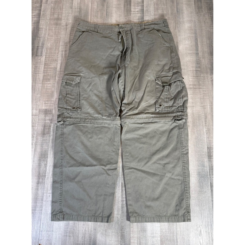 Plugg Mens 38x30 Convertible Cargo Pants Zip Off Shorts Gray Skate Baggy Y2K